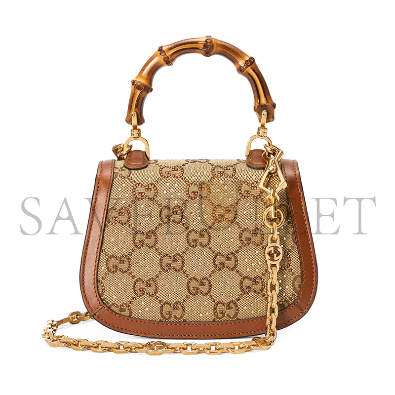 GUCCI BAMBOO 1947 CRYSTALS MINI BAG 735116 (17*12.5*8cm) GUCCI BAMBOO 1947 CRYSTALS MINI BAG 735116 (17*12.5*8cm)